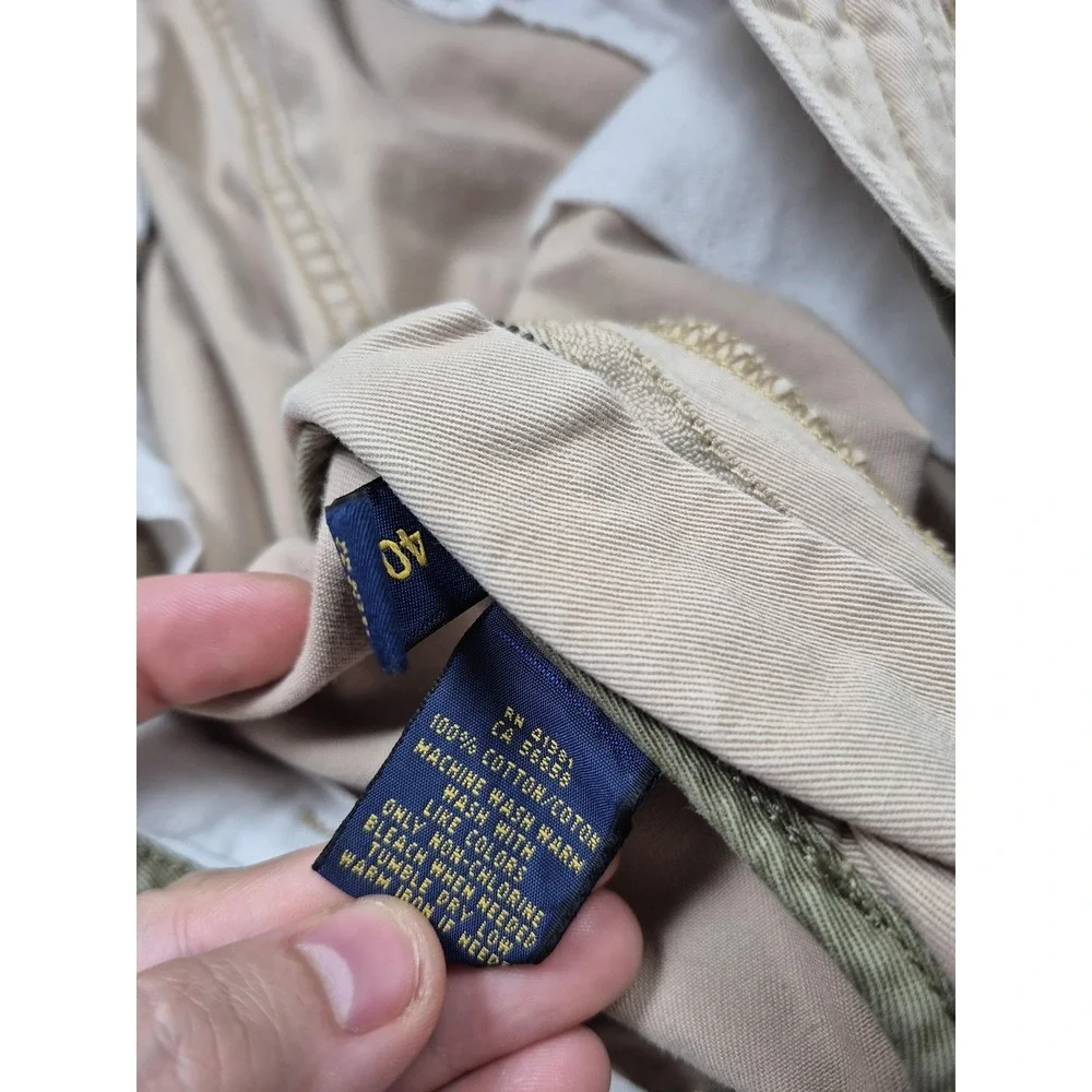 Polo Ralph Lauren Cargo Shorts Mens 40 Beige Canvas 10